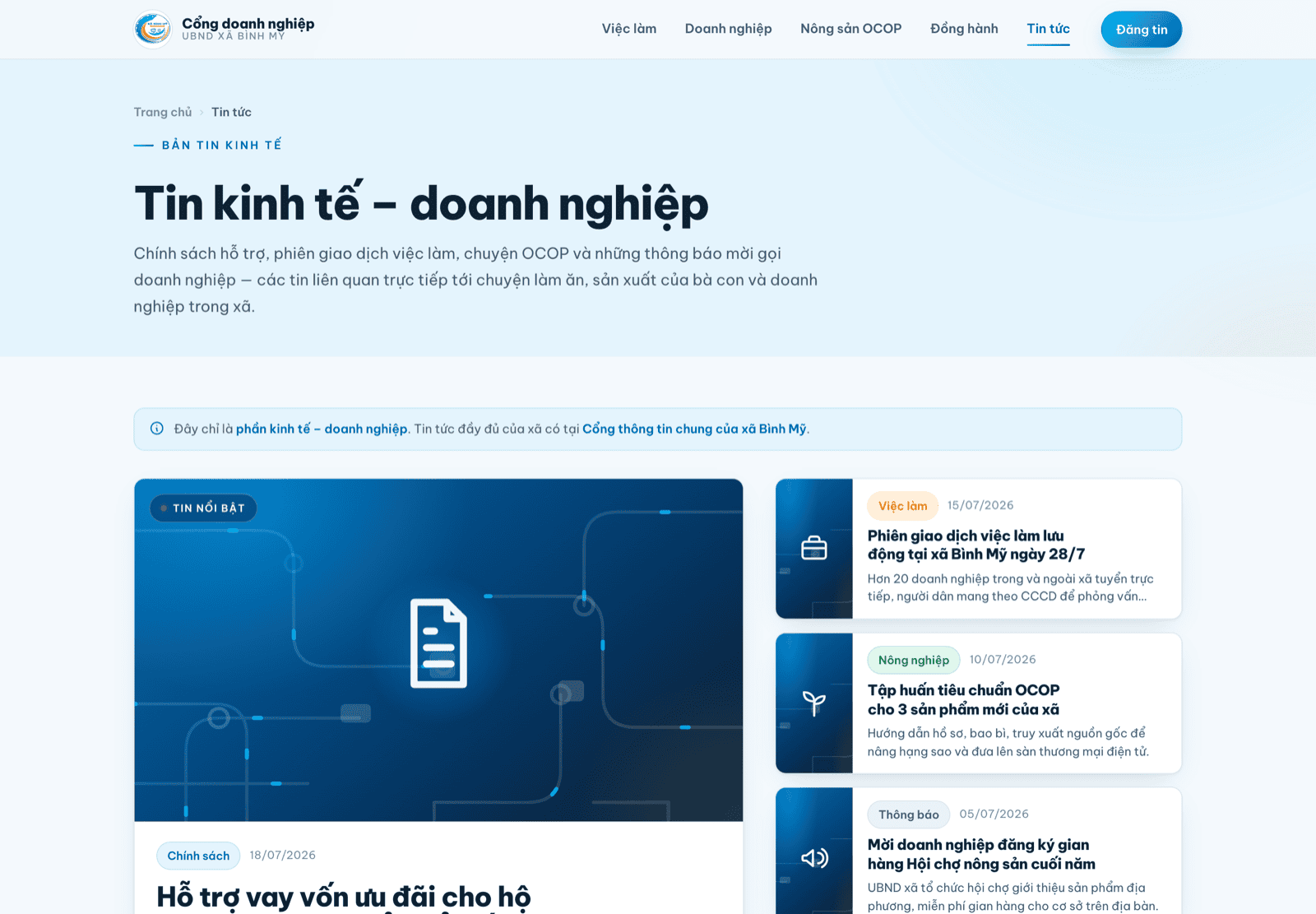 Trang tin tức kinh tế doanh nghiệp